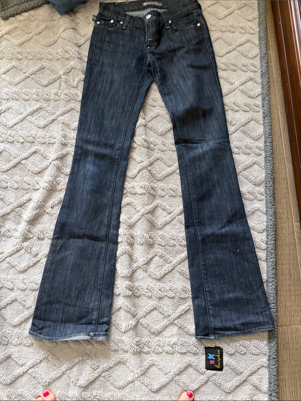 Rock & Republic Dark Black Flare Jeans